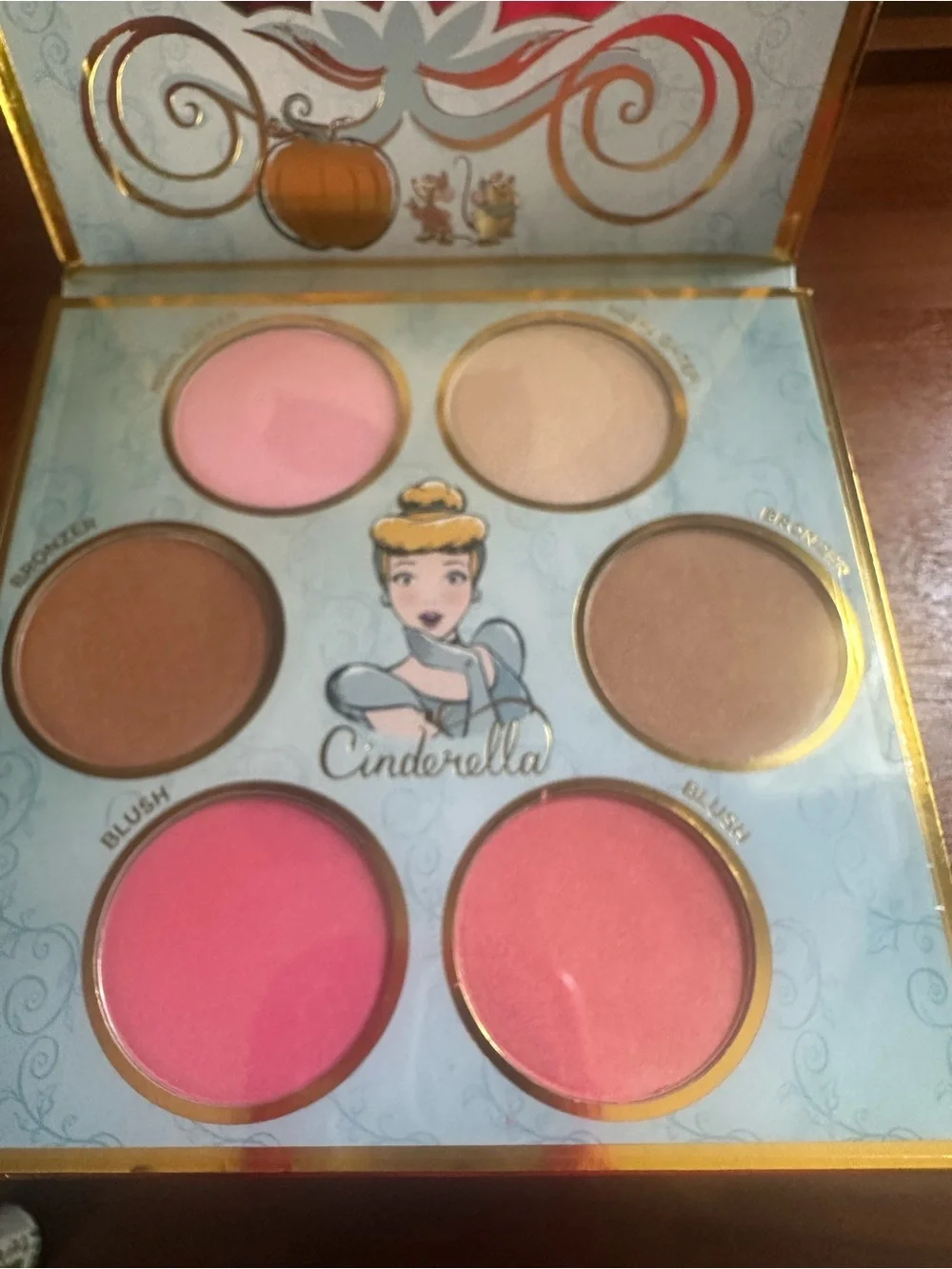 Disney Princess Cinderella Complexion Palette Highlighter Bronzer Blush